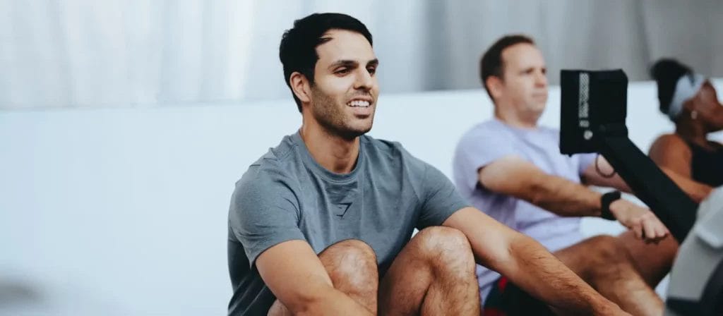 Men working on rowers