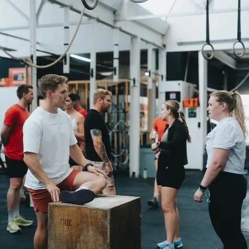 People standing and talking